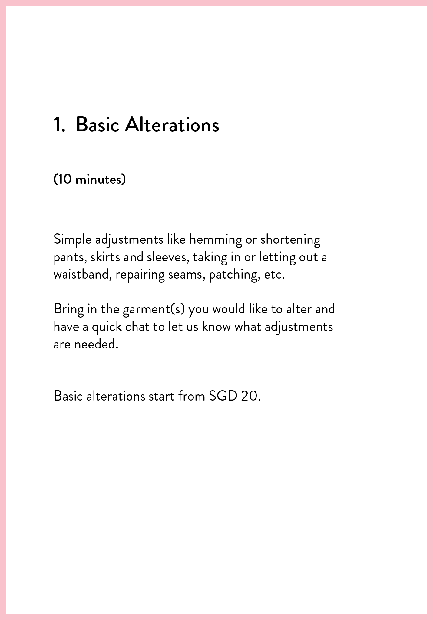 Bespoke & Alteration Services