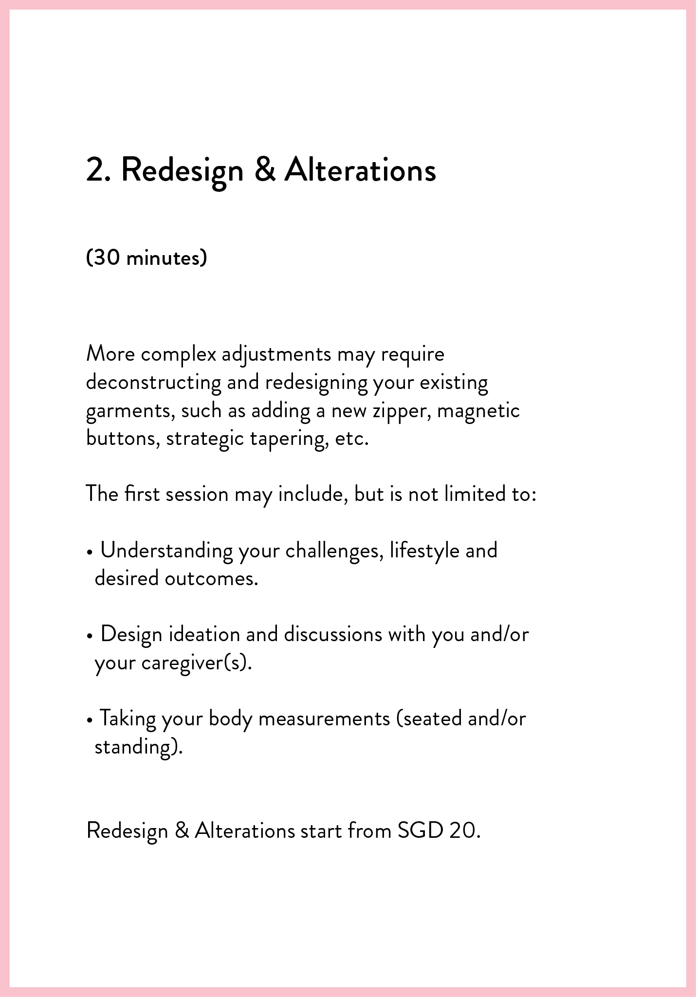 Bespoke & Alteration Services