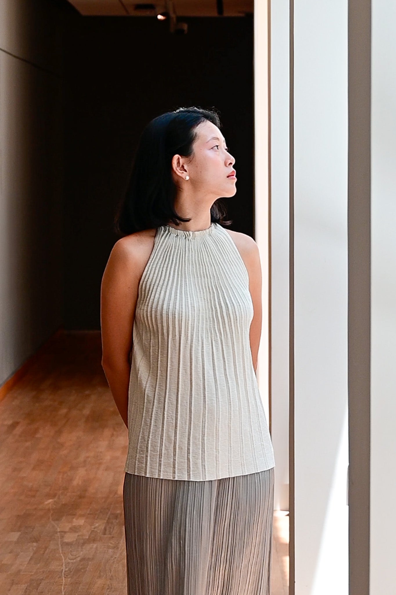 Halter Neck Knitted Blouse