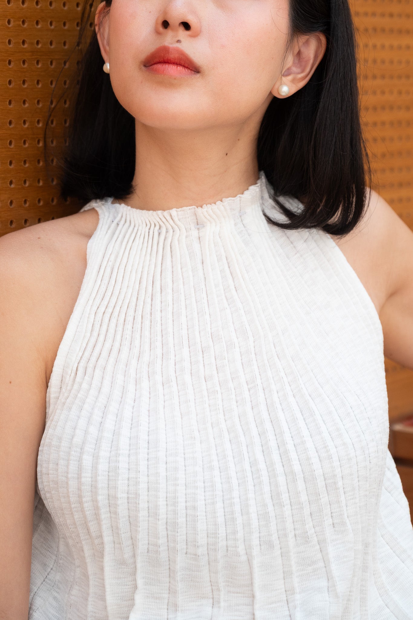 Halter Neck Knitted Blouse