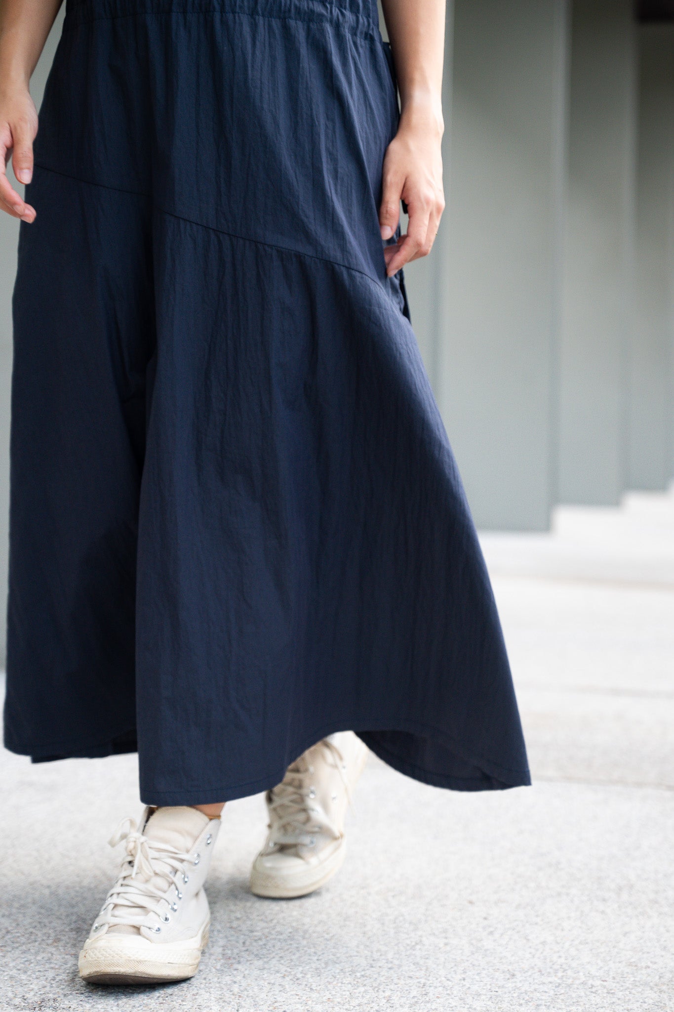 Boat Neck Drawstring Midaxi Dress