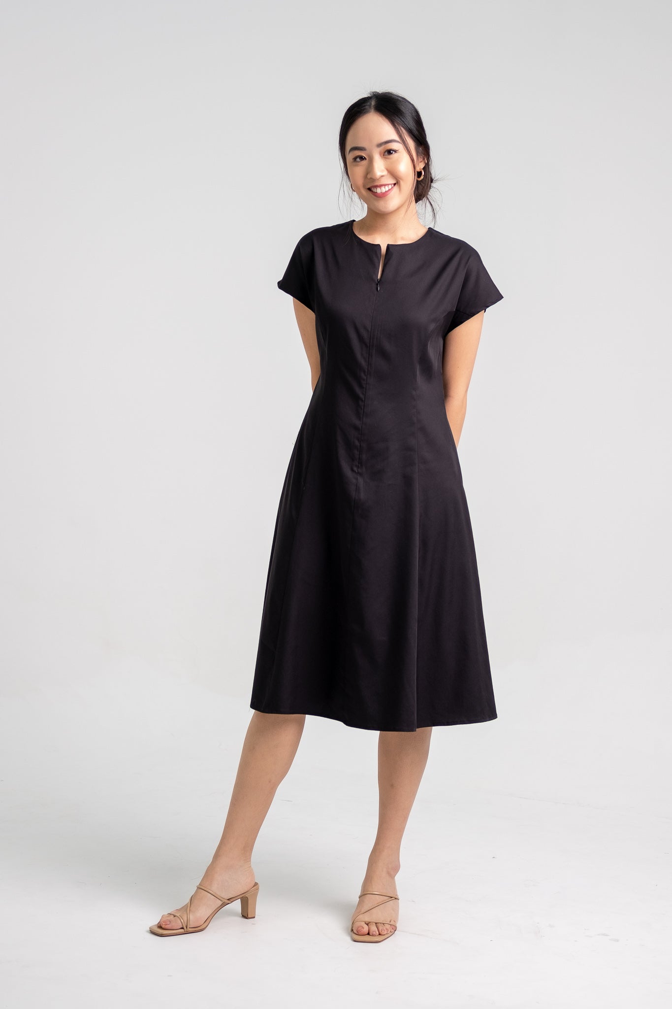 Midi Cap Sleeve Dress