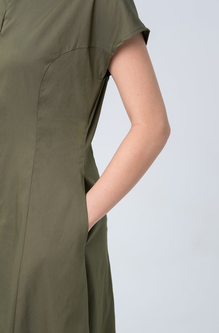 Colourblock Maxi Cap Sleeve Dress