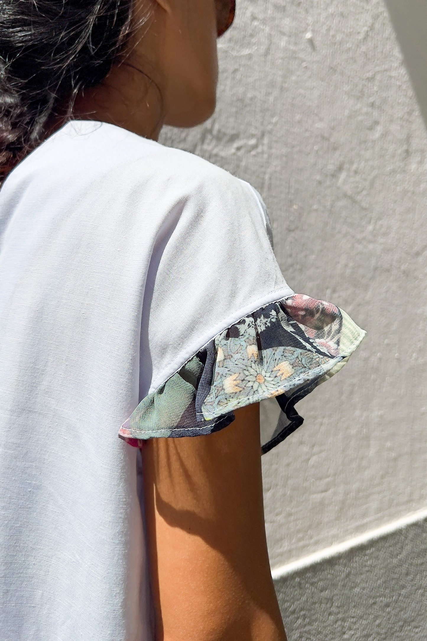 Two-Way Flutter Sleeve Blouse