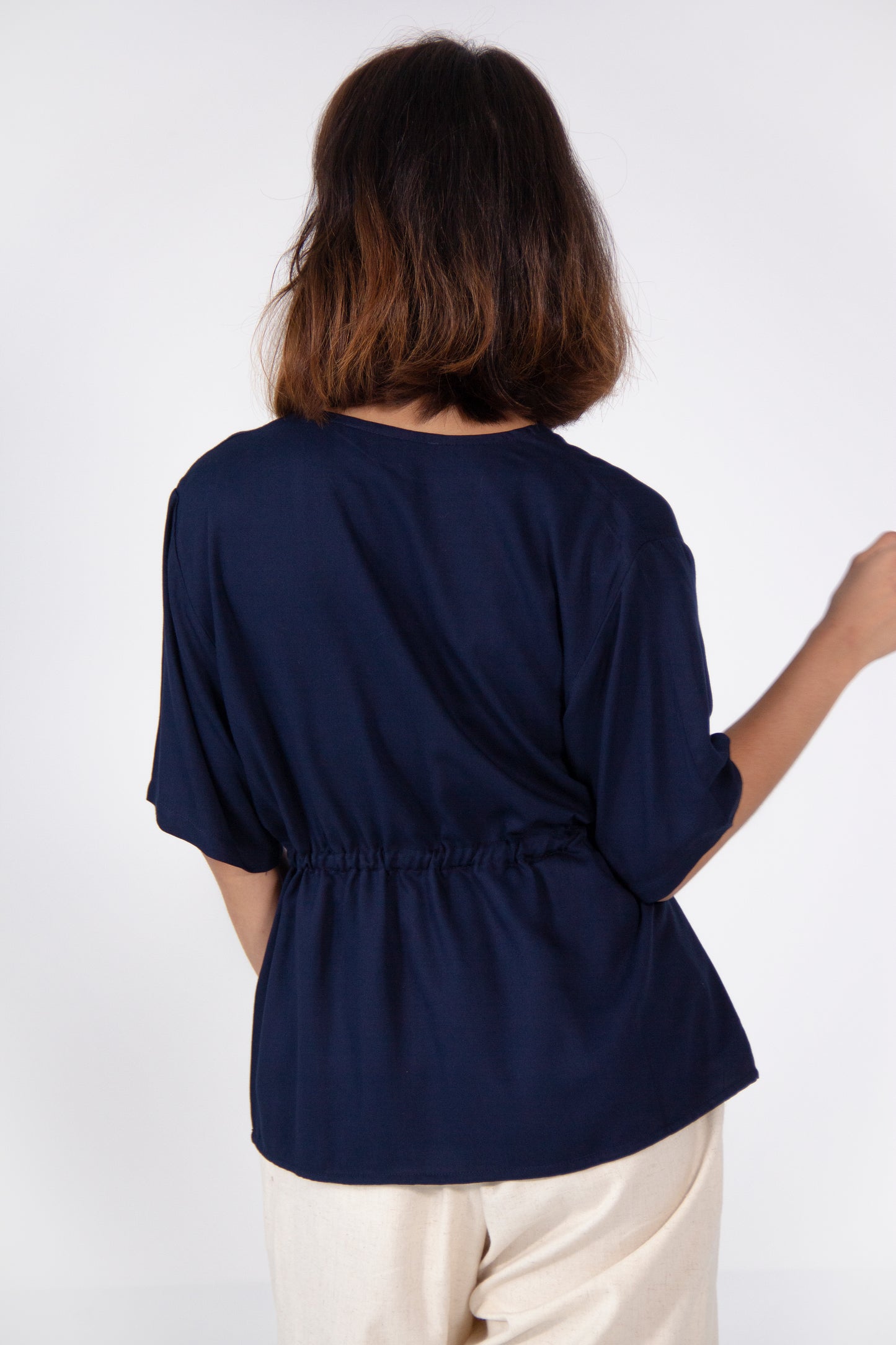 Kimono Drawstring Blouse