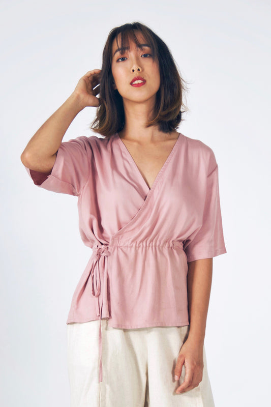 Kimono Drawstring Blouse