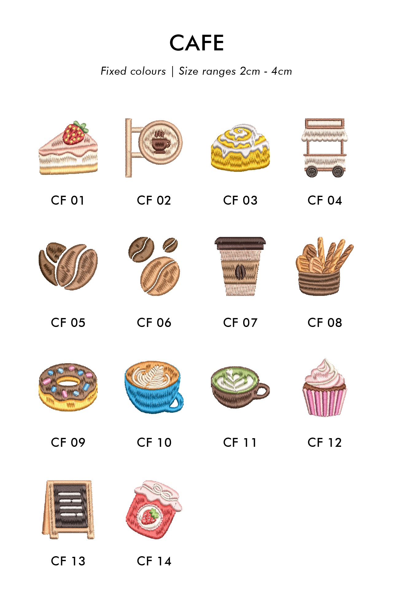Embroidery: Cafe