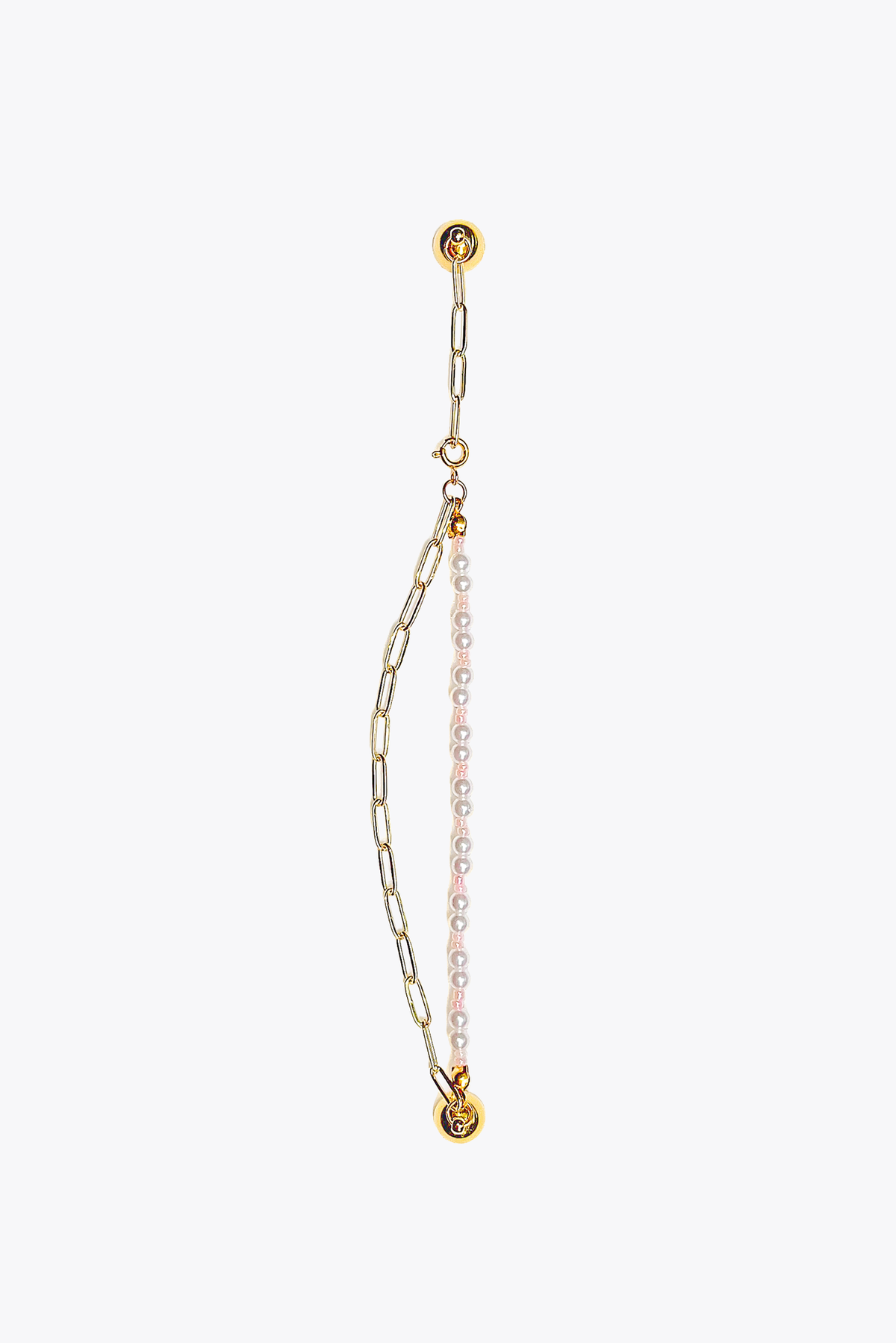 Paperclip Chain: Bracelet (Pearl Rose)
