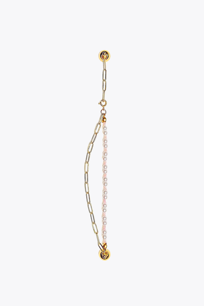 Paperclip Chain: Bracelet (Pearl Rose)