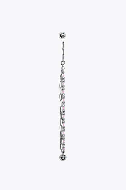 Paperclip Chain: Bracelet (Pearl Rose)