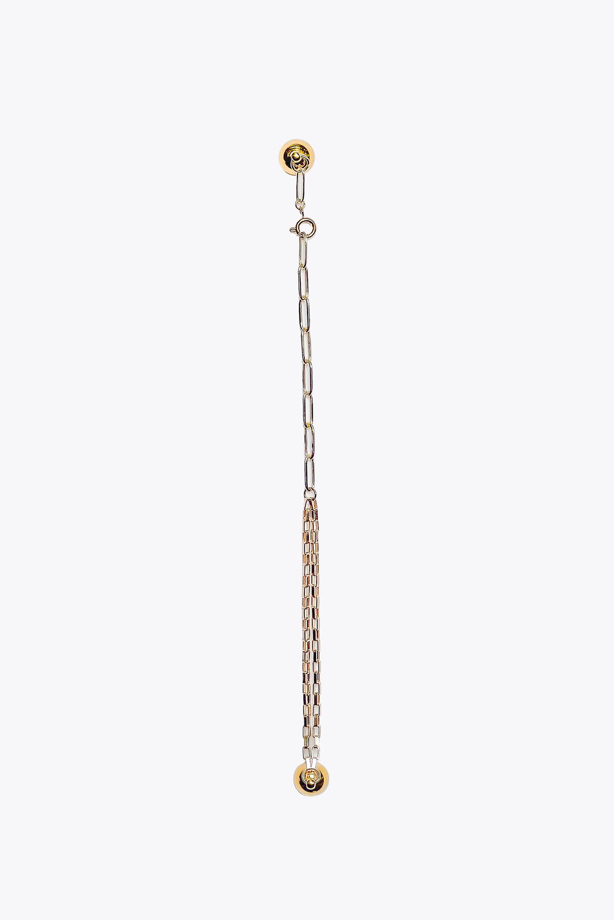 Paperclip & Box Chain: Bracelet (Twins Stems)
