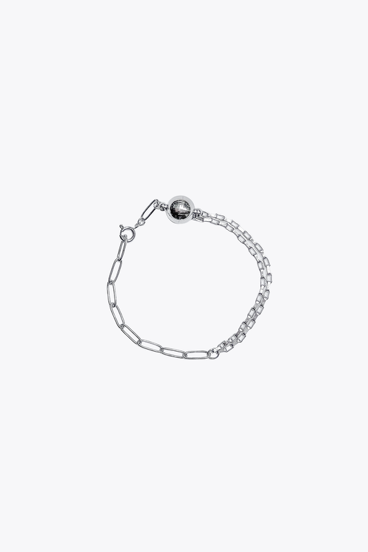Paperclip & Box Chain: Bracelet (Twins Stems)