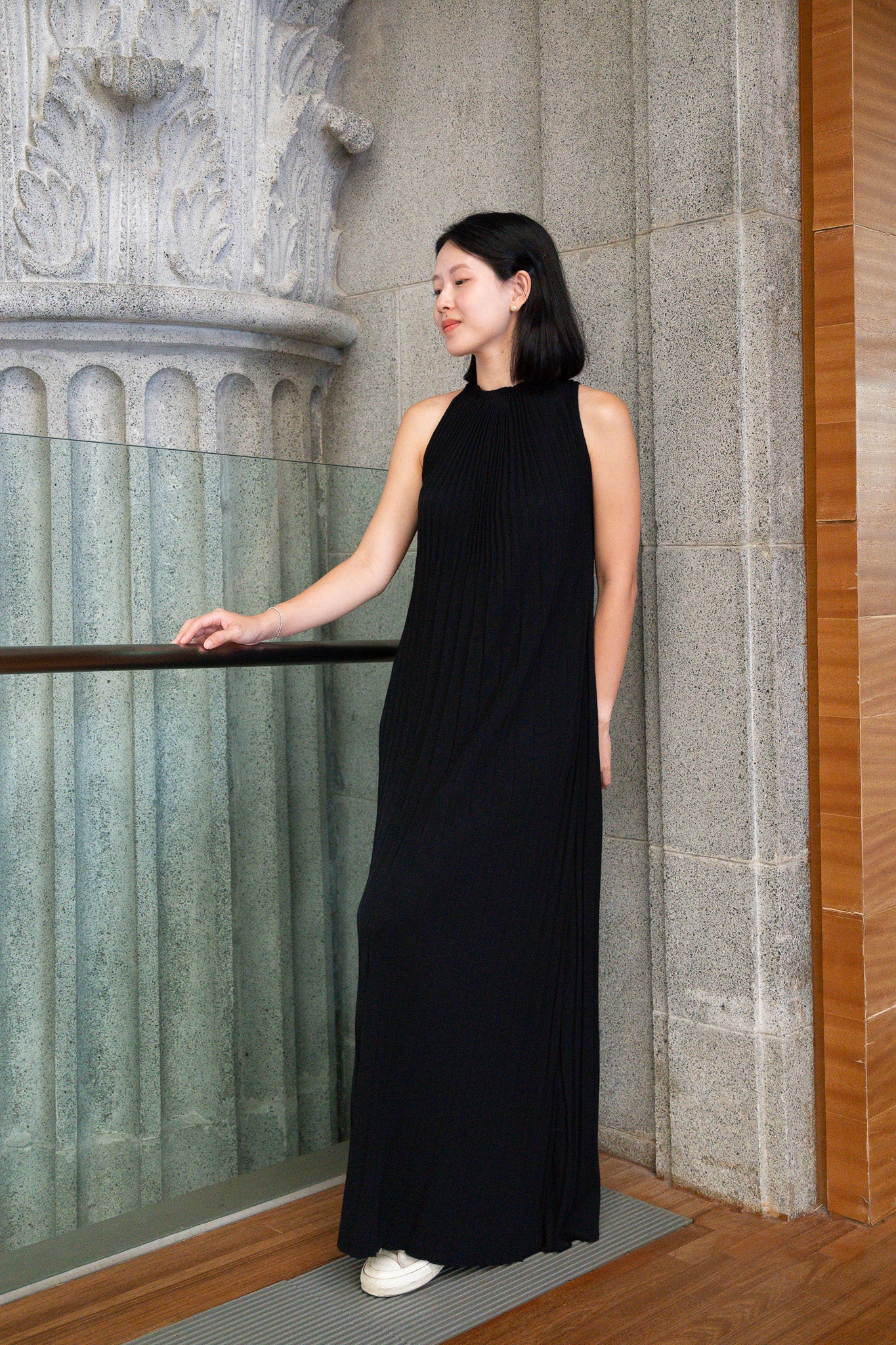 Halter Neck Knitted Maxi Dress