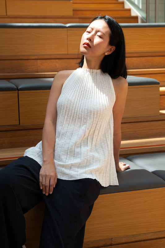 Halter Neck Knitted Blouse