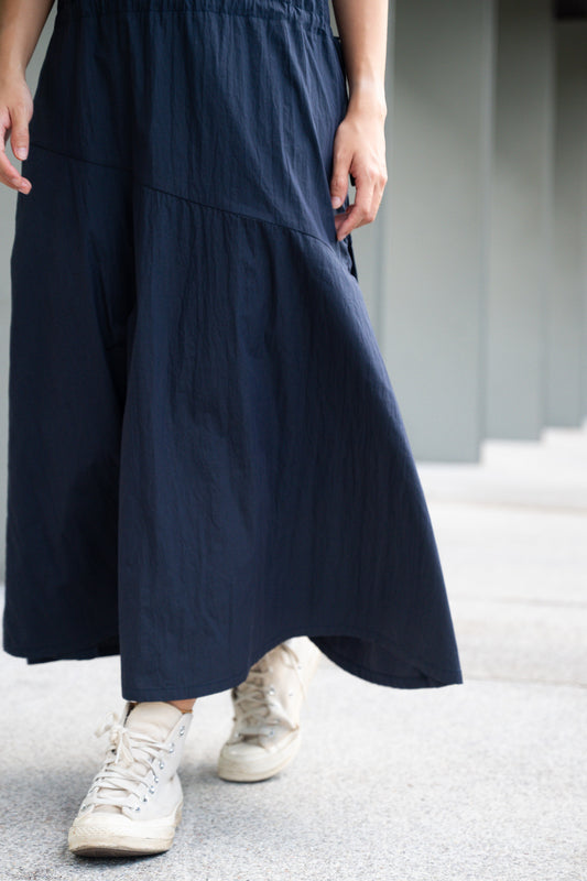 Boat Neck Drawstring Midaxi Dress