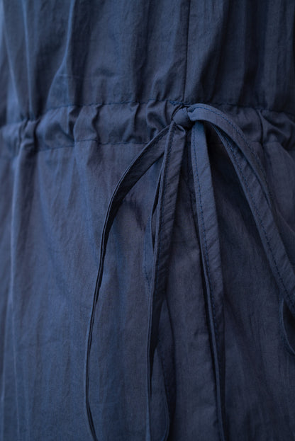 Boat Neck Drawstring Midaxi Dress