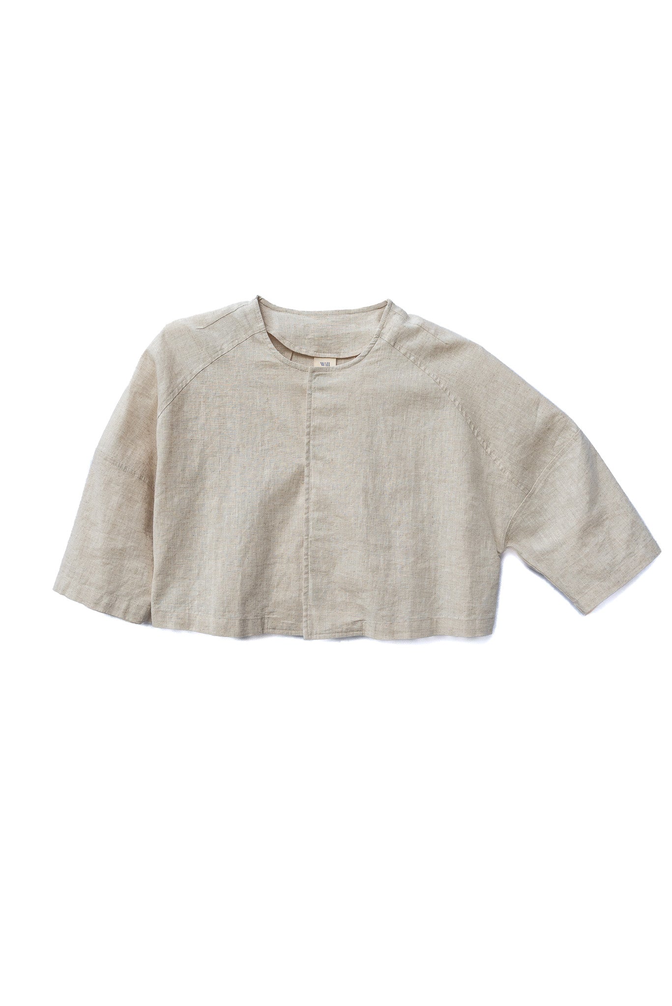 Cropped 3/4 Sleeve Blouse