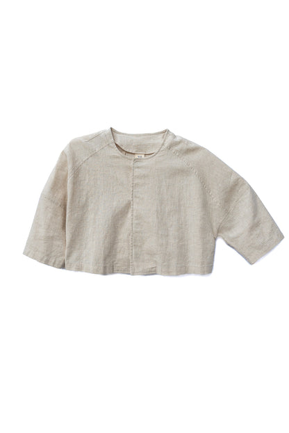 Cropped 3/4 Sleeve Blouse