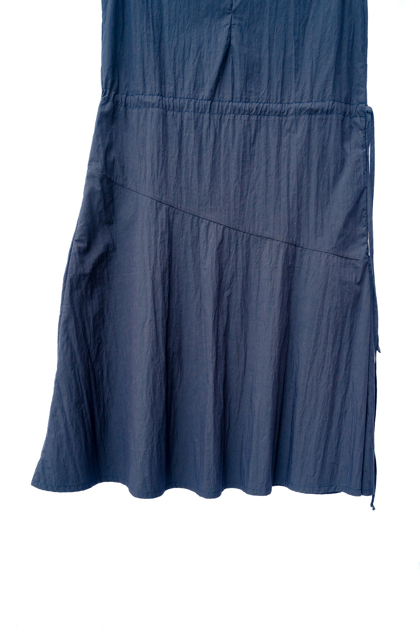 Boat Neck Drawstring Midaxi Dress