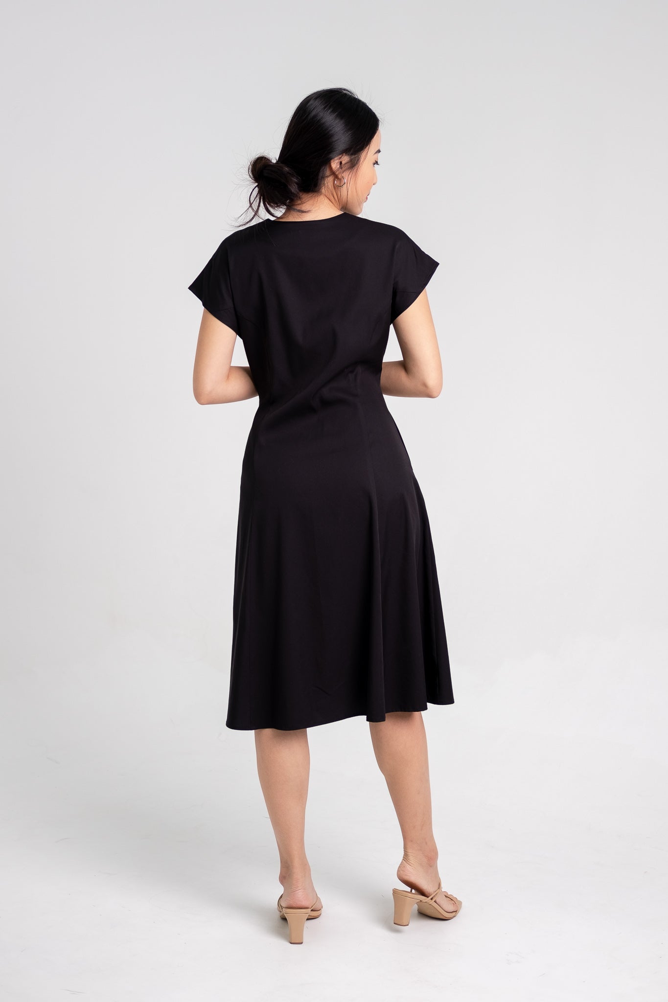 Midi cap sleeve dress on sale gap